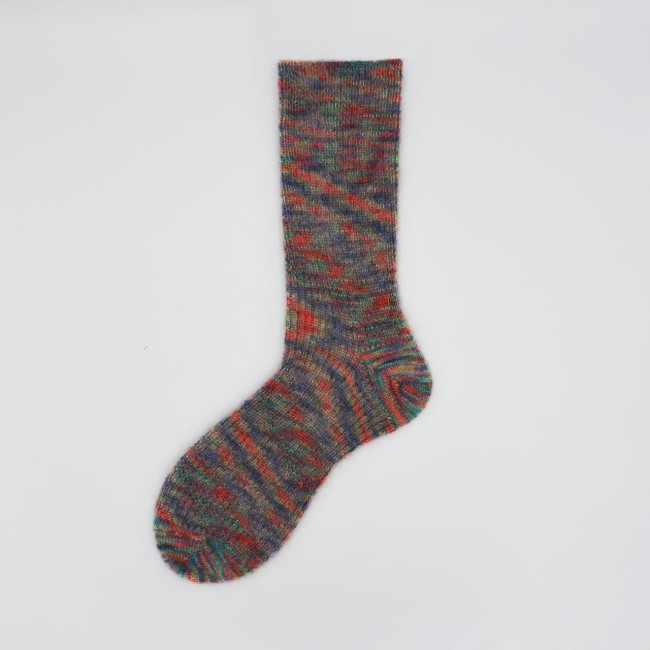 Calza corta in mohair e lana vergine effetto tie-dye Elina