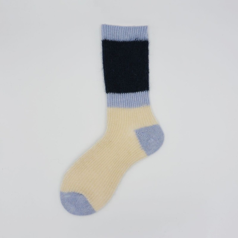 Calza corta in baby mohair e cashmere...