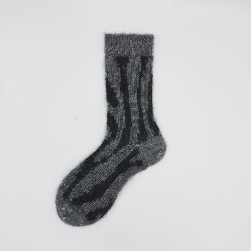 Calza corta in mohair e lana vergine...