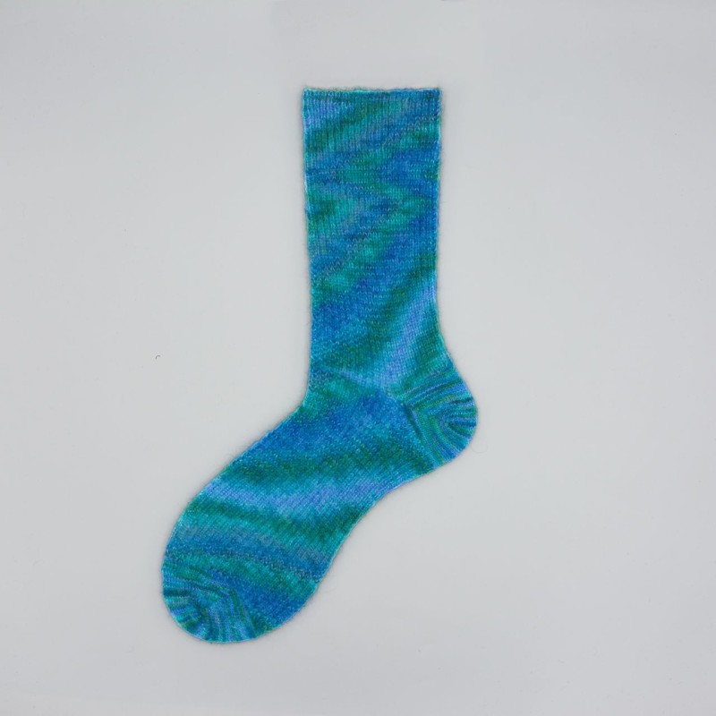 Calza corta in mohair e lana vergine...