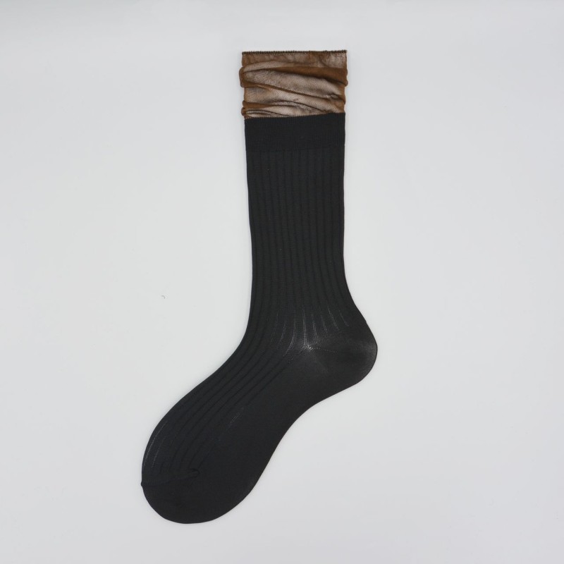 Calza in viscosa con sbuffo in...