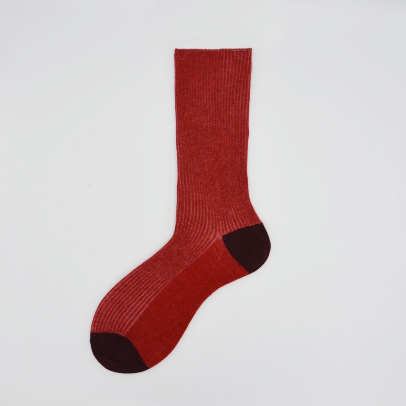 Calza corta in misto cashmere a...
