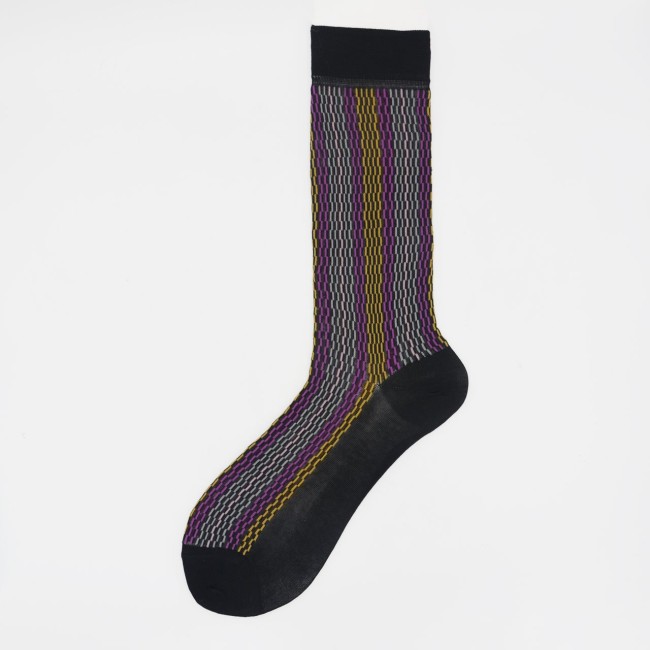 Calza corta in cotone con righe verticali Taric 2