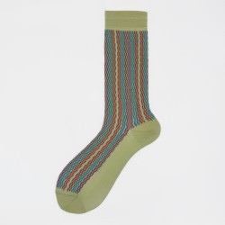 Calza corta in cotone con righe verticali Taric