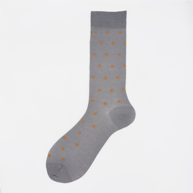 Calza corta in cotone a pois N°219