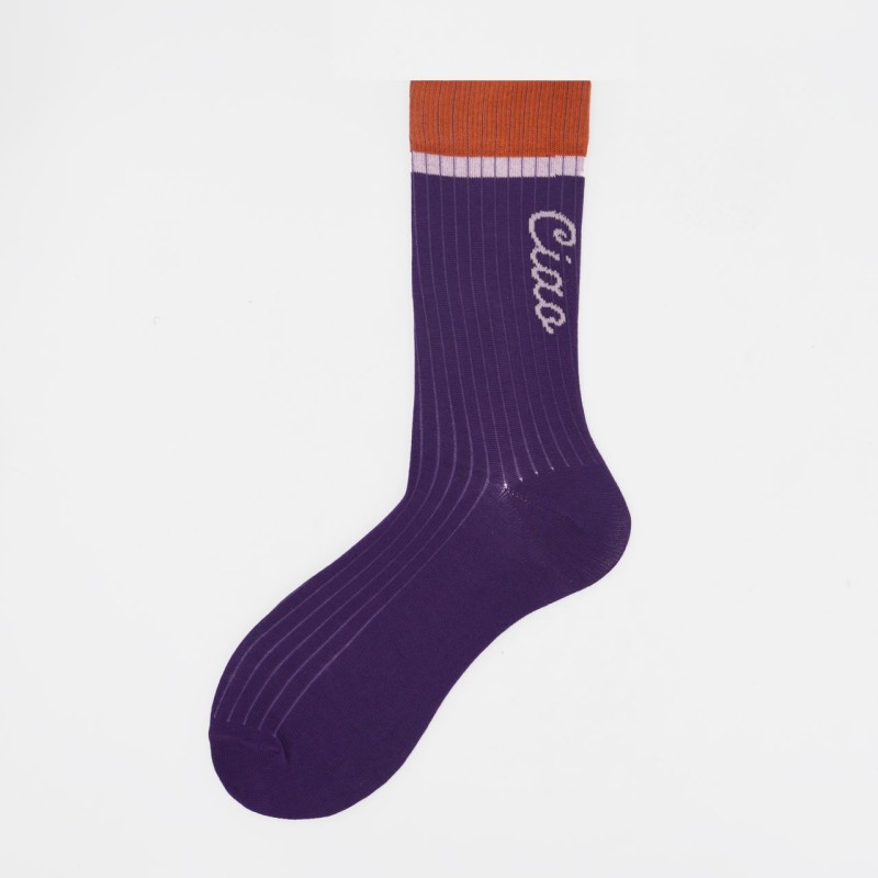 Calza corta in cotone con "ciao" sul...