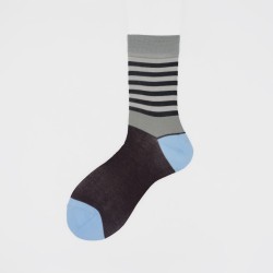 Calza corta in cotone con fantasia color block Camerelle
