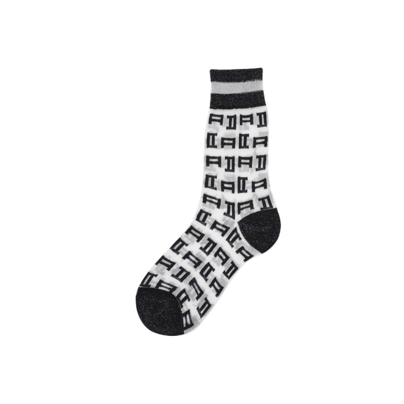 Calza corta da donna trasparente con...