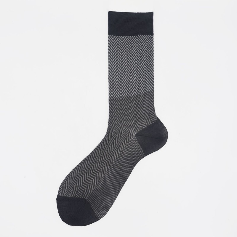 Calza corta in cotone a lisca Timo