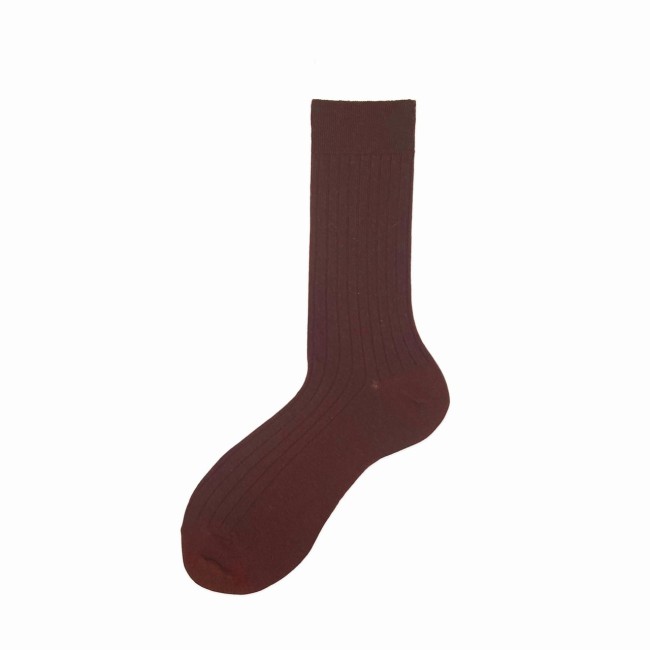 Calza corta misto cashmere e seta a costa Gold