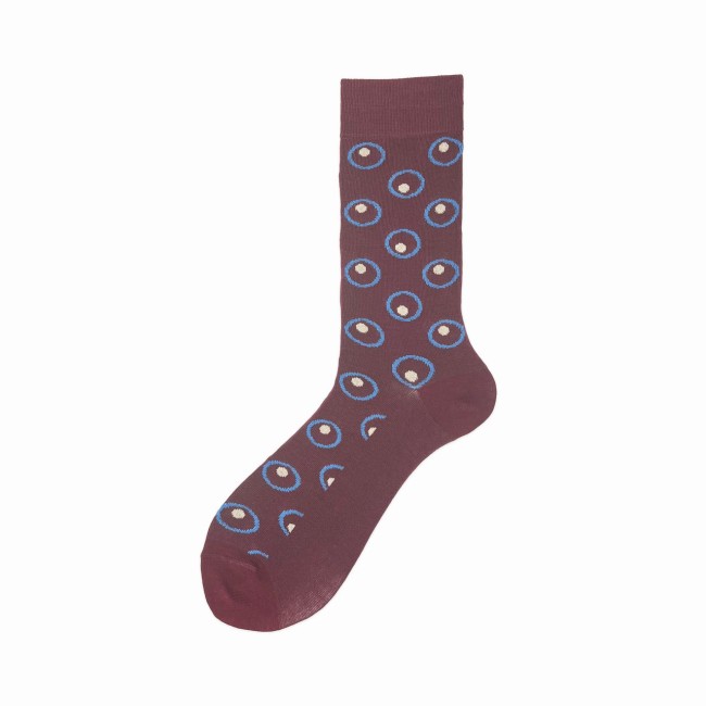 Calza corta in cotone con pois Gerald
