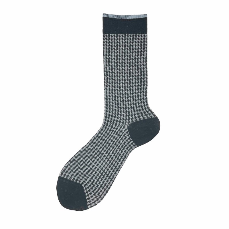 Calza corta in misto cashmere pied de...
