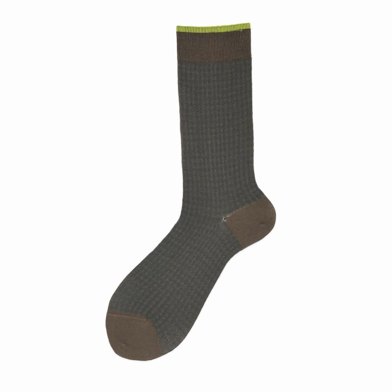 Calza corta in misto cashmere pied de...