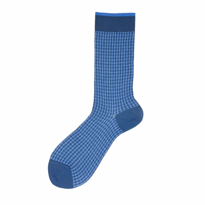 Calza corta in misto cashmere pied de...