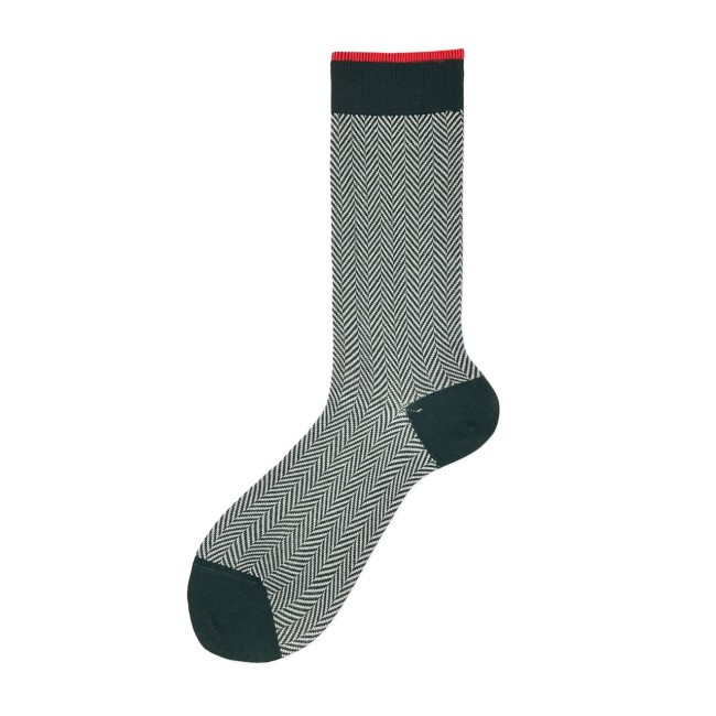 Calza corta in misto cashmere con fantasia Bobby