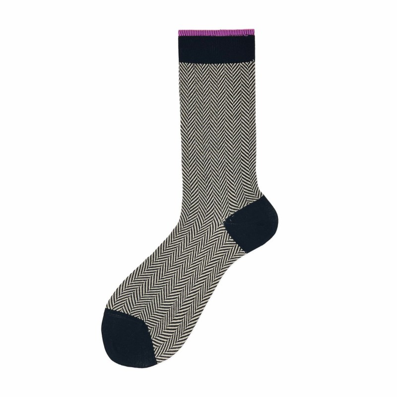 Calza corta in misto cashmere con...