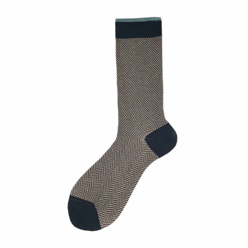 Calza corta in misto cashmere con...