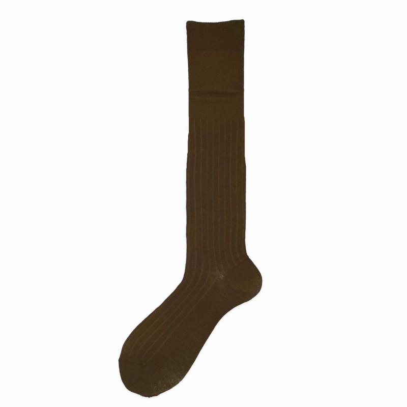 Calza lunga in misto cashmere con...