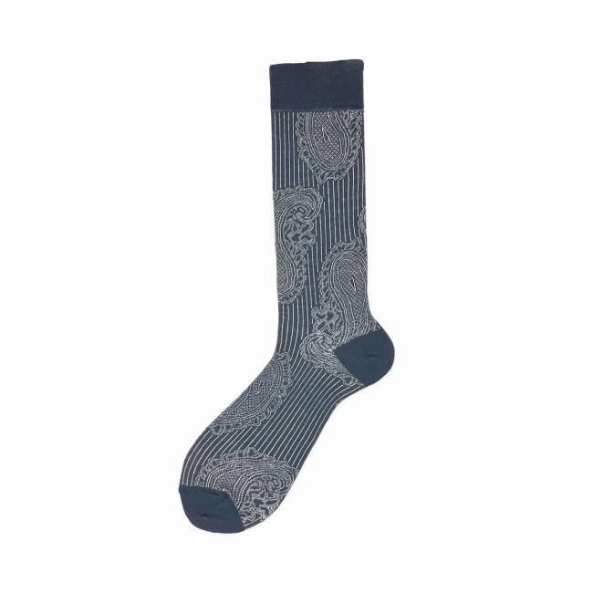 Calza corta in misto cashmere con paisley Vanesio