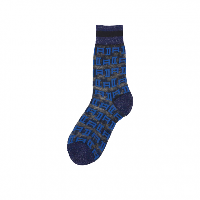 Calza corta da donna trasparente con logo Symbol