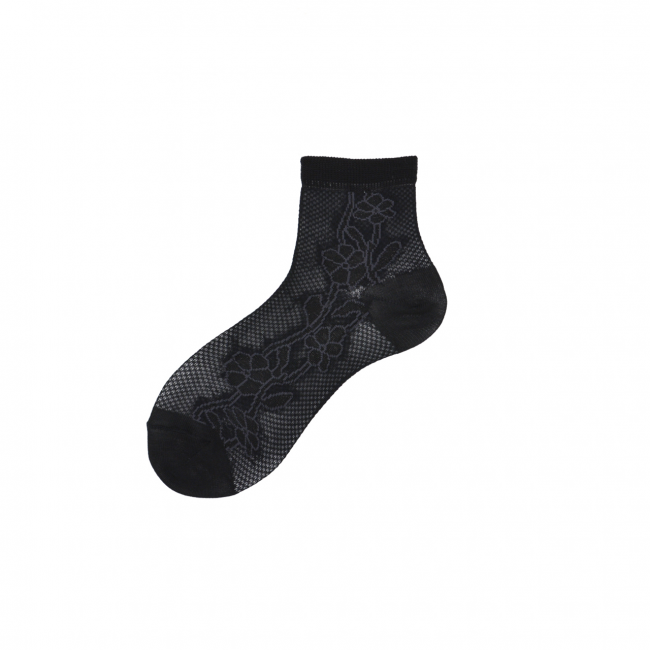 Calza da sneakers da donna in cotone con effetto ricamo...