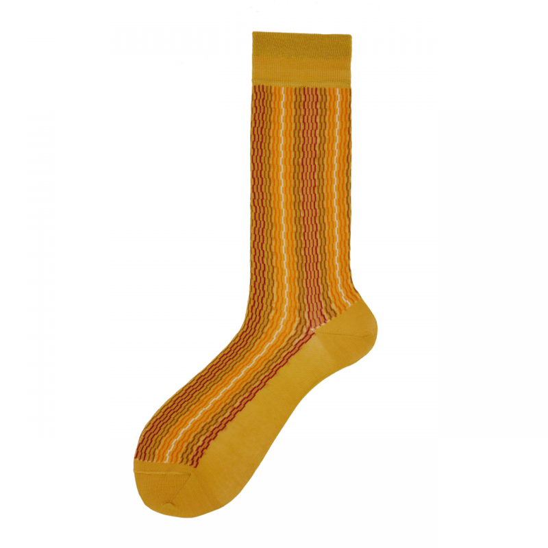 Calza corta da uomo in cotone a righe...