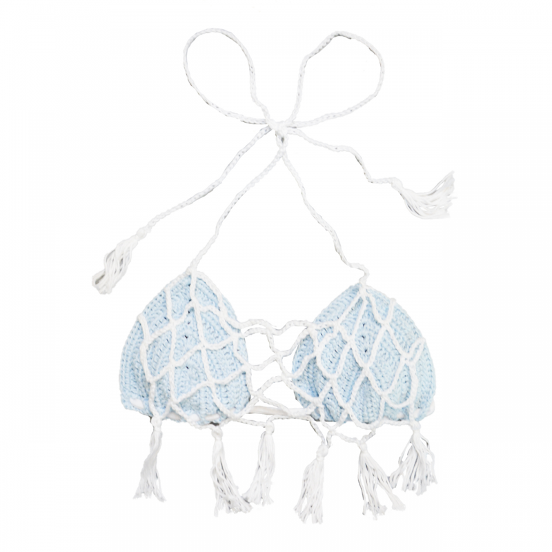 Triangolo da donna in cotone crochet...