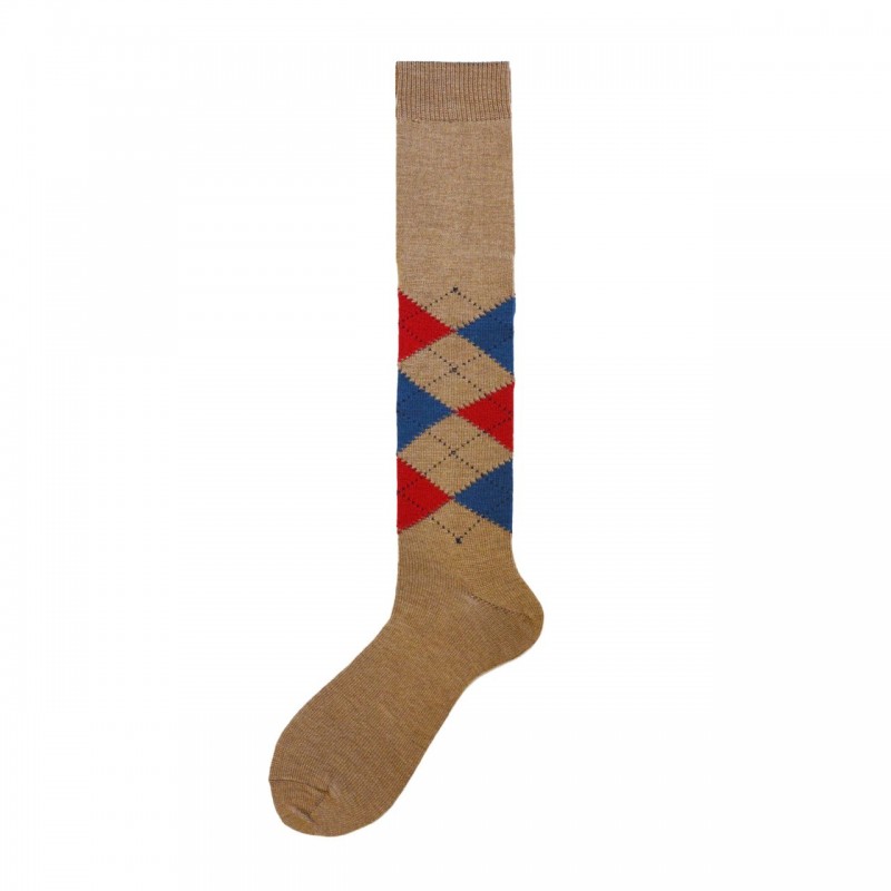 Calza lunga in lana merino con...