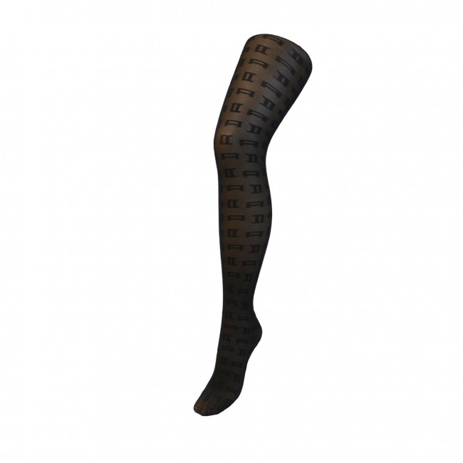 Collant in elastan a rete con "A" diffuse Ortensia