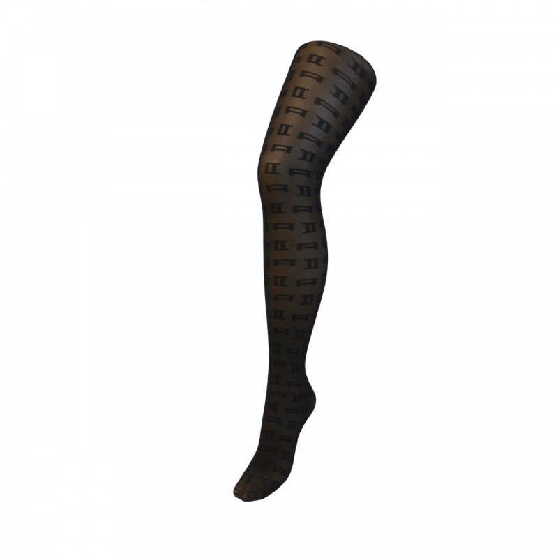 Collant in elastan a rete con "A"...