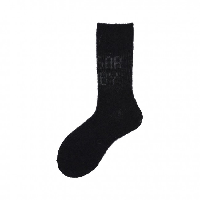 Calza corta in baby mohair con scritta Baby