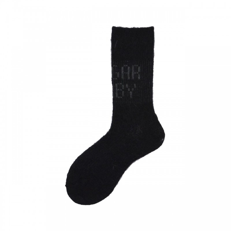 Calza corta in baby mohair con...