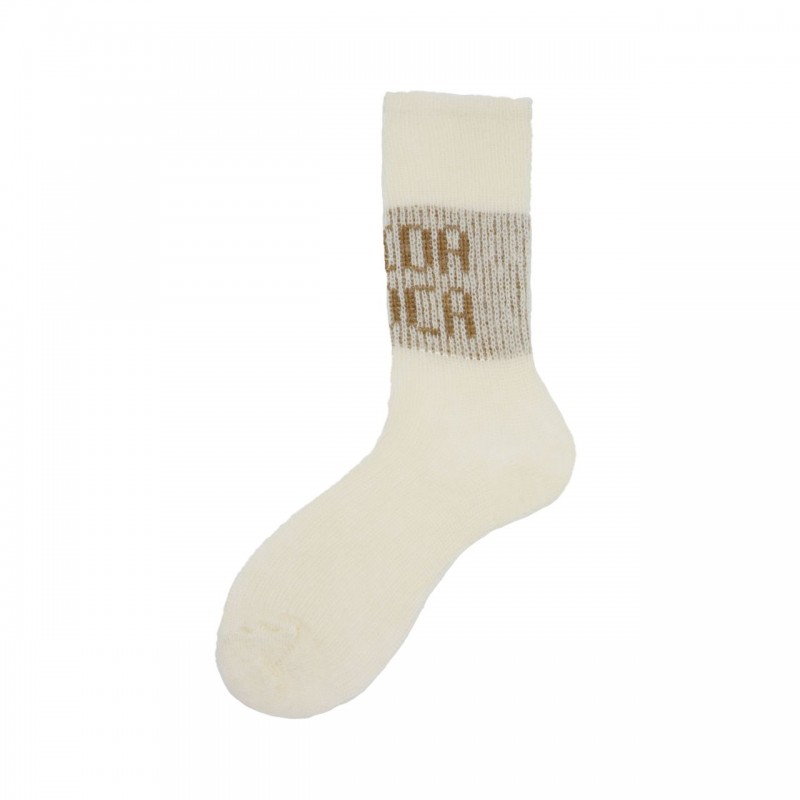 Calza corta in baby mohair con...