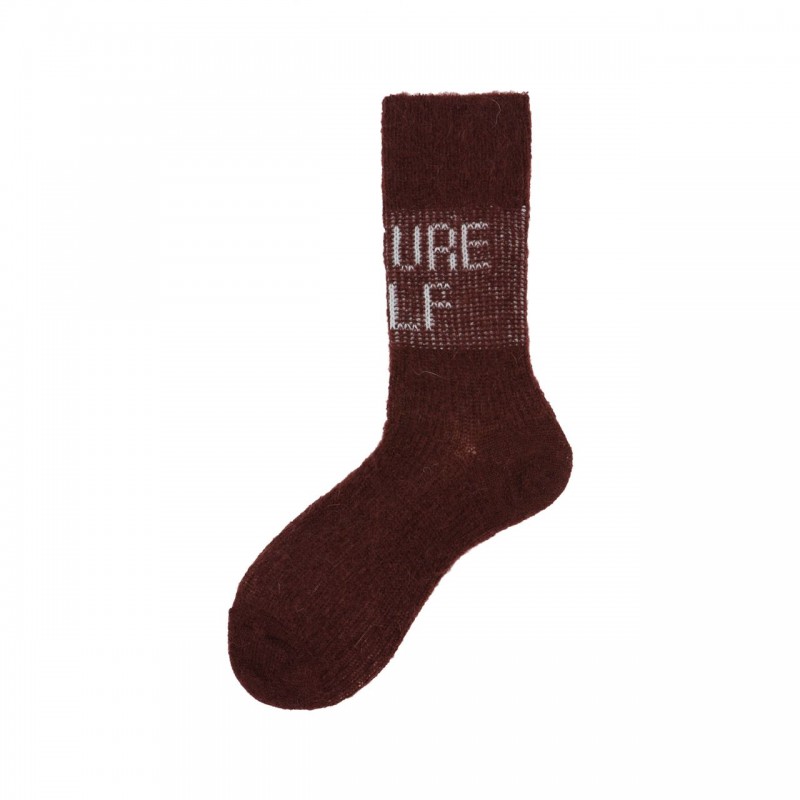 Calza corta in baby mohair con...