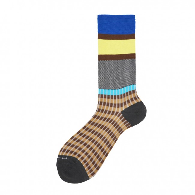 Calza lunga rasata a fantasie Argyle