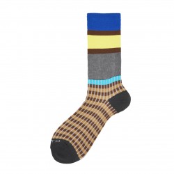 Calza lunga rasata a fantasie Argyle