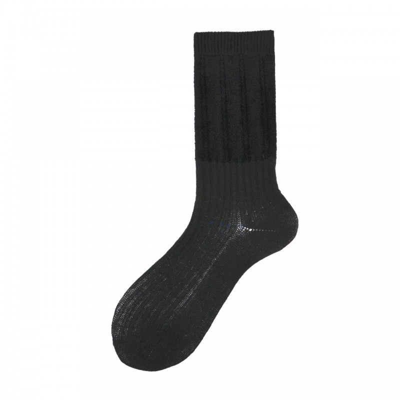 Calza corta a coste misto cashmere...