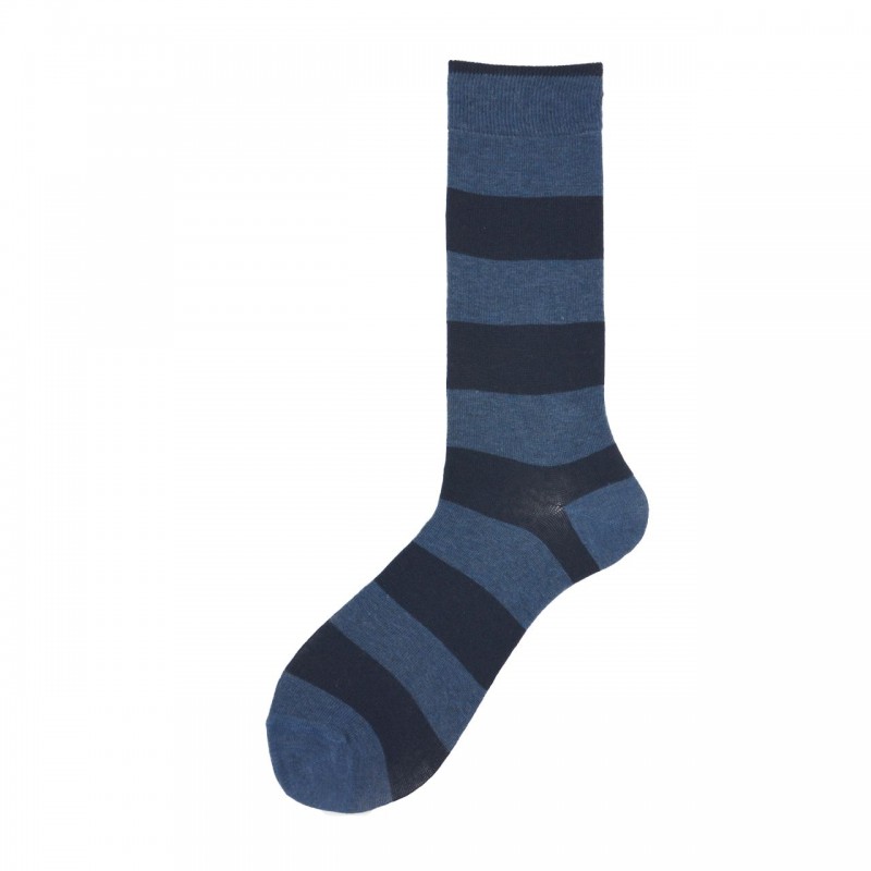 Calza lunga in cotone a righe rugby...