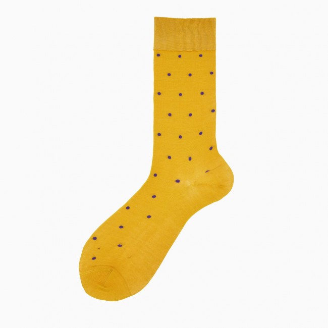Calza corta uomo in cotone con pois N.219