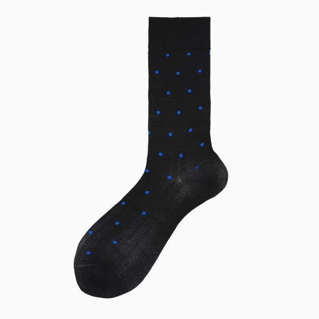 Calza lunga uomo in cotone con pois N.219