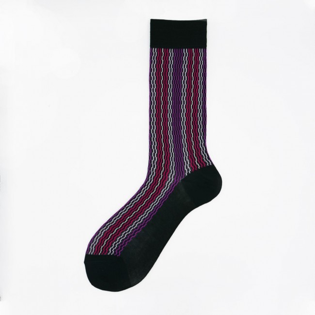 Calza corta uomo in cotone con righe verticali Taric