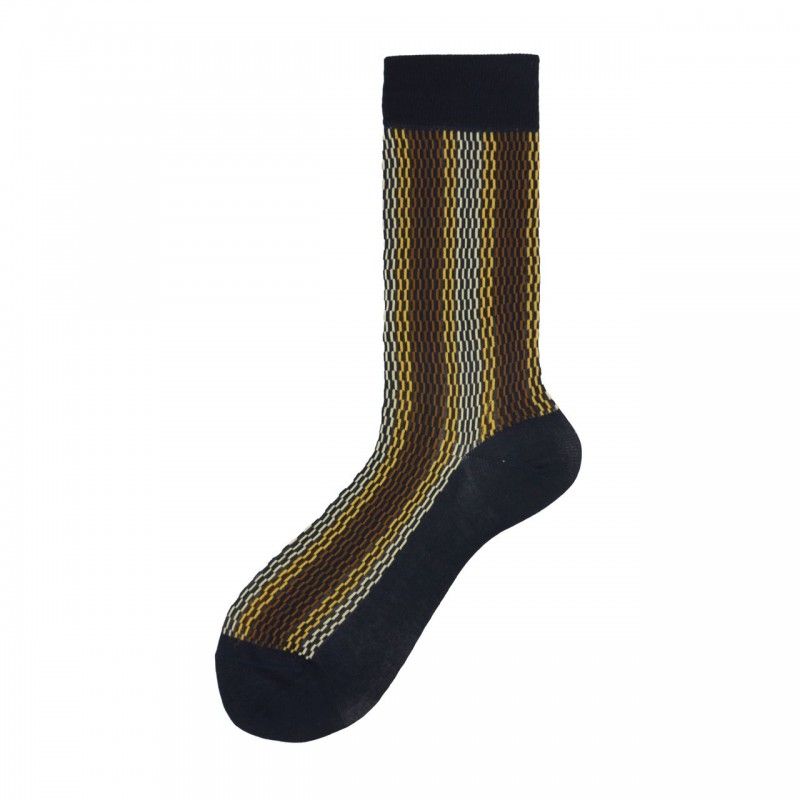 Calza corta uomo in cotone con righe...