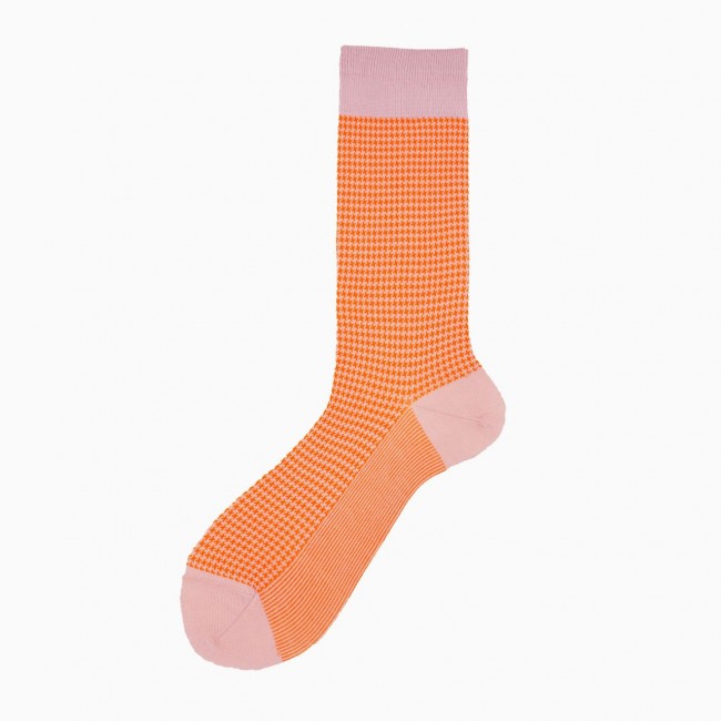 Calza corta uomo in cotone pied de poule Optis 2
