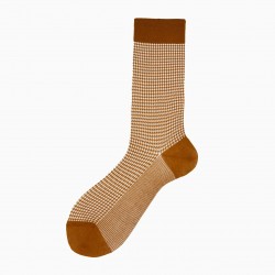 Calza lunga uomo in cotone pied de poule Optis