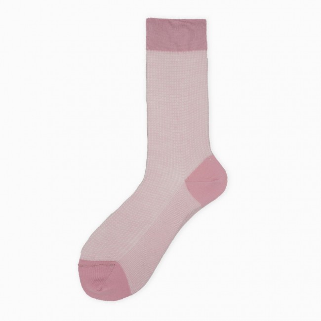 Calza corta uomo in cotone links jacquard punteggiato Darlot 2