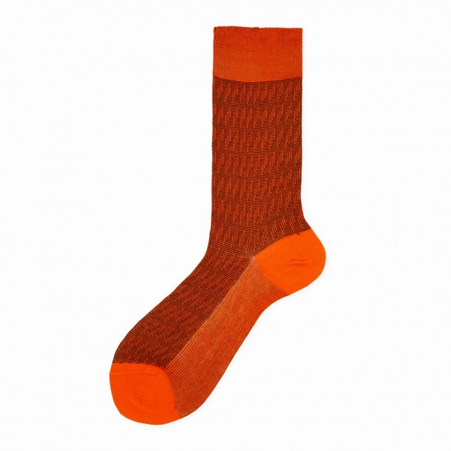 Calza corta uomo in cotone links jacquard a righe Pyne 2