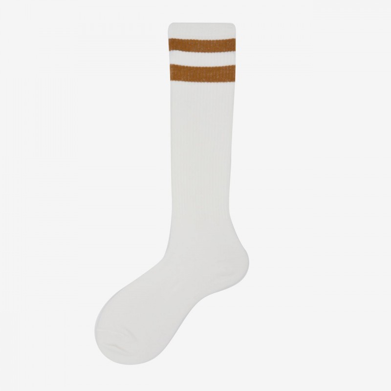 Calza lunga donna in cotone con righe...