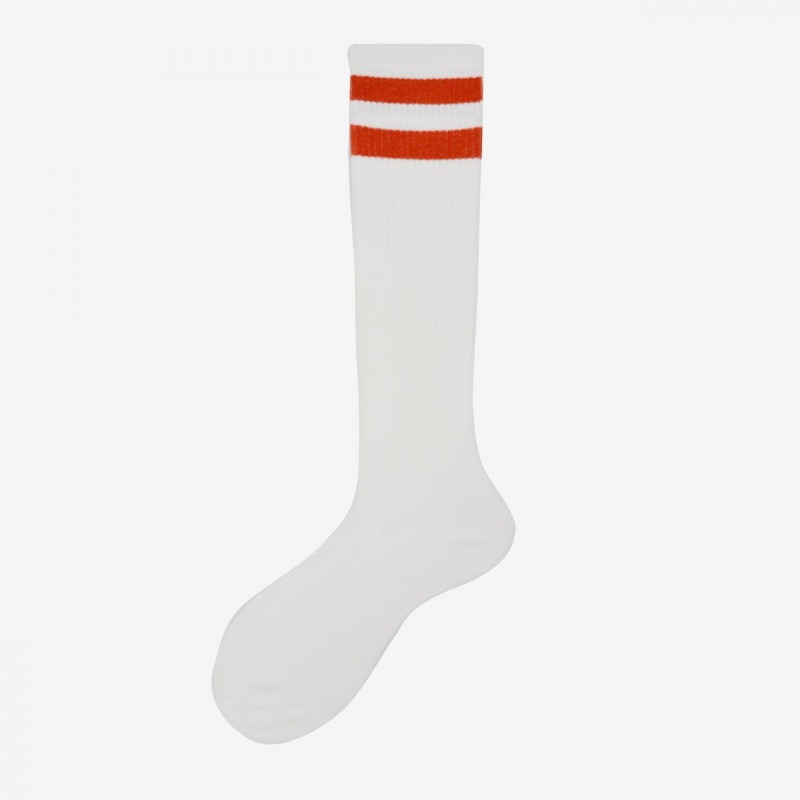 Calza lunga donna in cotone con righe...