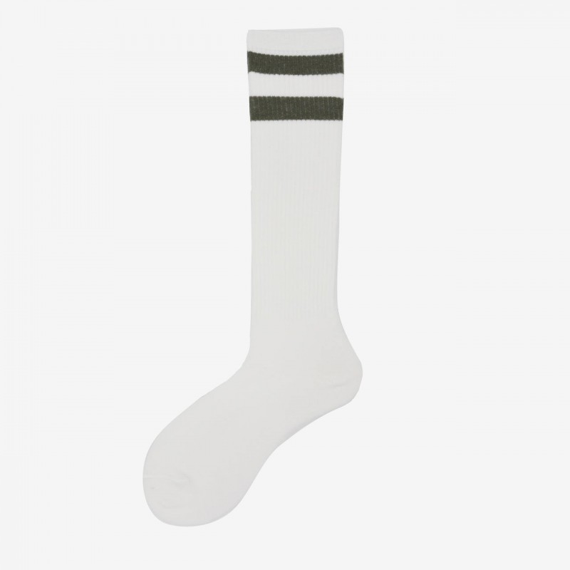 Calza lunga donna in cotone con righe...